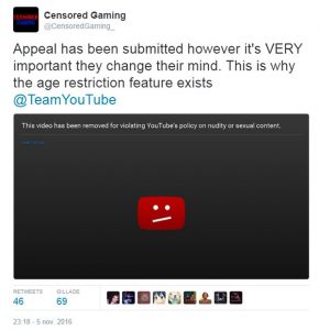 Censored Gaming on age restriction eature on Youtube censored gaming wants an age restriction feature on youtube