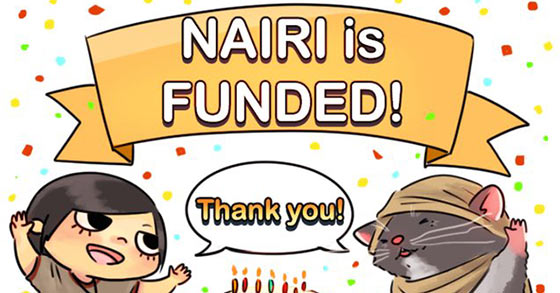 nairi finishes its kickstarter campaign with 100 procent of its 7500 euros goal