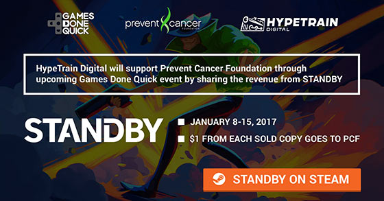 standby is going to donate 1usd for each sold copy to pcf throughout the games done quick event