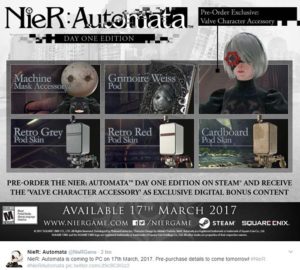 nier automata is coming to pc on 17th march this year