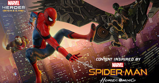 spider-man homecoming event launches today for marvel heroes omega on ps4 and xbox one