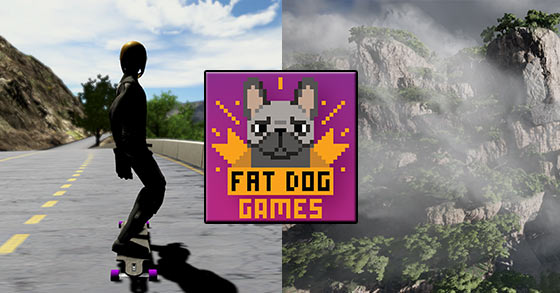 fat dog games has announced the release dates for longboard downhill and mountain climbing simulator