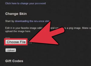minecraft change skin