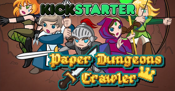 the 16-bit turn-based roguelike game paper dungeons crawler has landed on kickstarter