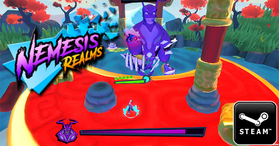 the boss bashing cross-platform party game nemesis realms is now available on steam