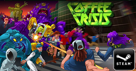the old-school-like-beat-em-up game coffee crisis has landed on steam