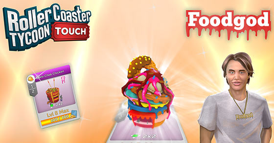 foodgod and atari has partnered up for a tasty update to rollercoaster tycoon touch