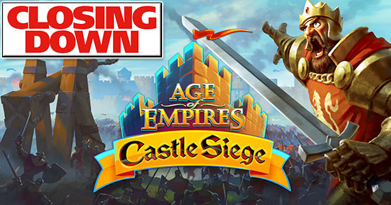age of empires castle siege is to be closed down on the 13th of may 2019