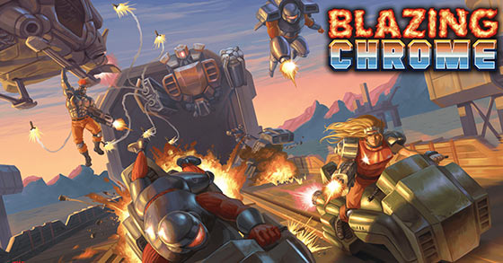 the retro-like arcade action game blazing chrome is coming to pc and console in early 2019