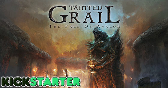 the tainted grail the fall of avalon board game reached its kickstarter goal in just one minute