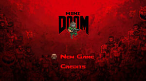 minidoom the main menu