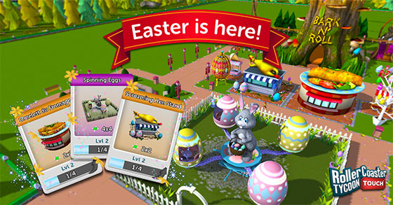 rollercoaster tycoon touch has just announced its easter update
