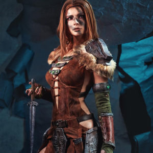 jannet incosplays cosplay of aela the huntress from skyrim