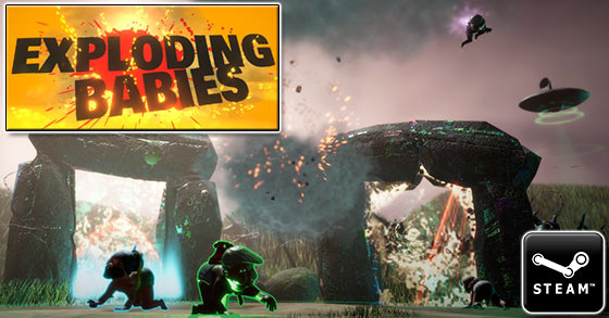 the post-apocalyptic arena blaster exploding babies has just released its public demo via steam