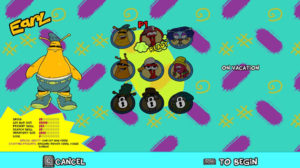 "ToeJam & Earl: Back in the Groove" the character selection screen toejam and earl back in the groove the character selection screen