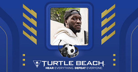 turtle beach has just teamed-up with the belgian footballer romelu lukaku