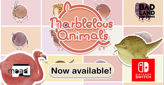 the animal themed puzzle game marblelous animals is now available for the nintendo switch