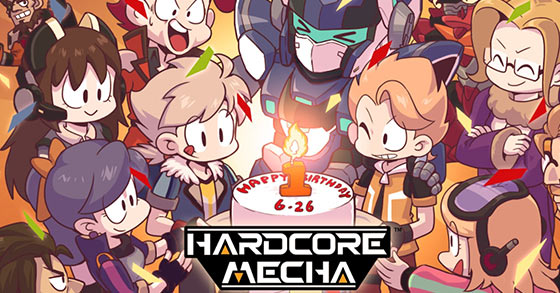 the 2d-action platformer hardcore mecha is celebrating its one year anniversary on steam today