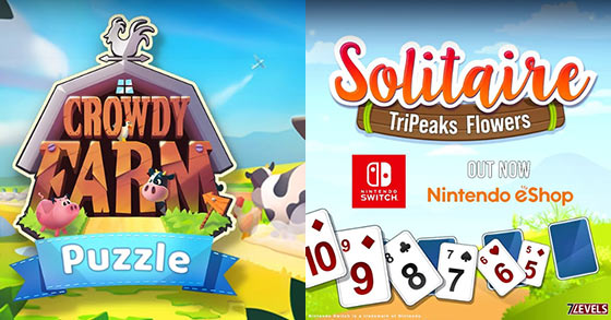 solitaire tripeaks flowers and crowdy farm puzzle are now available for the switch