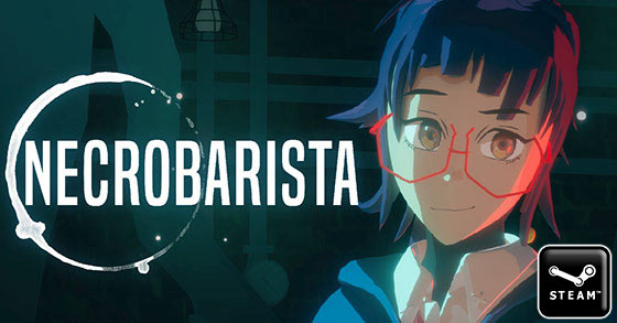 the cinematic cel-shaded visual novel necrobarista is coming to steam on july 22nd