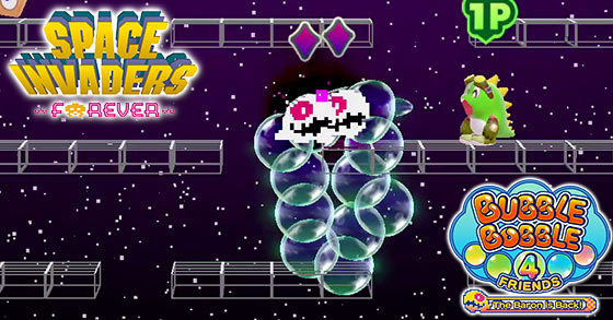 taito and inin games has just announced space invaders forever and bubble bobble 4 friends the baron is back