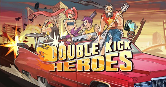 the metal rhythm shmup double-kick heroes is now available for pc and the nintendo switch