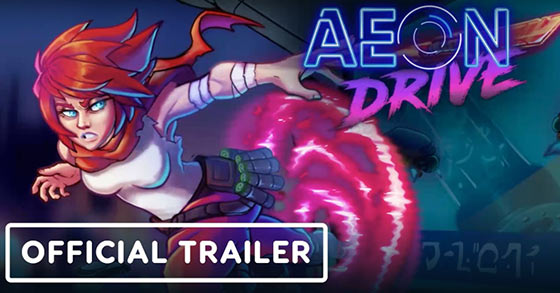 the speedrun action-platformer aeon drive has just released a brand-new gameplay trailer