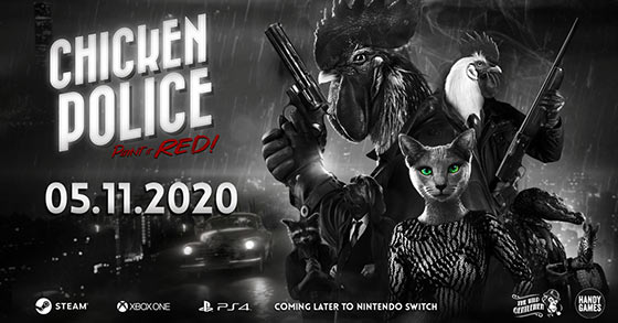 the crazy vn adventure film-noir game chicken police is coming to pc ps4 and xbox one on november 5th 2020