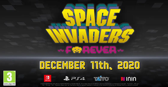taito and inin games space invaders forever is coming to the nintendo switch and ps4 on december 11th 2020