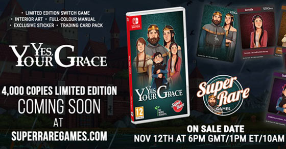 yes your grace is getting a limited physical release to the nintendo switch on november 12th