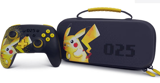 poweras pikachu 025 enhanced wireless controller and protective case is now available for the nintendo switch
