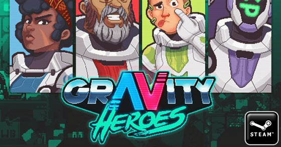 the chaotic 2d shooter gravity heroes is now available for pc via steam