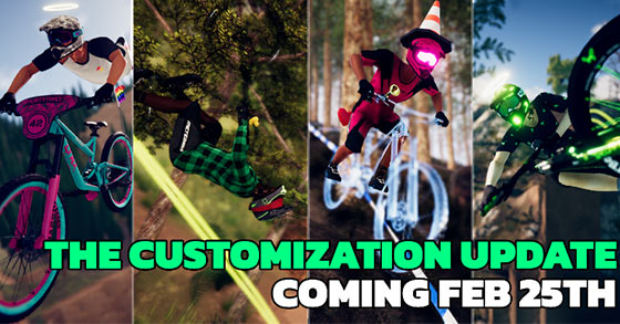 the extreme downhill biking game descenders is releasing its the customization update on february 25th