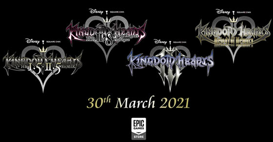 the kingdom hearts series is coming to the epic games store on march 30th 2021