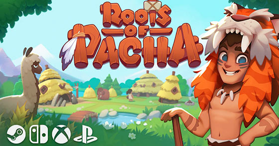 the stone age-themed co-op farming-life sim game roots of pacha is now live on kickstarter