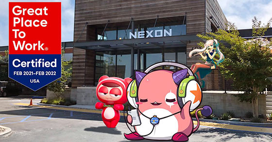 nexon america has just been crowned as a great place to work company for february 2021 through february 2022