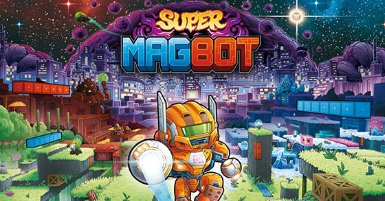 the colorful pixel art platformer super magbot has just released its playable demo via steam