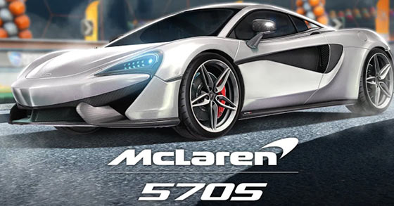 the mclaren 570S luxury supercar is now available in rocket league on all platforms