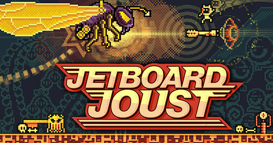 the retro-like arcade shmup jetboard joust is now available for the nintendo switch and atari vcs