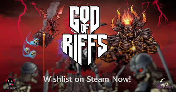 the rhythmic heavy metal vr slasher god of riffs is coming to steam early access on july 27th 2021