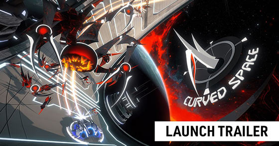 the space-themed rapid fire shmup curved space is now available for pc playstation and xbox