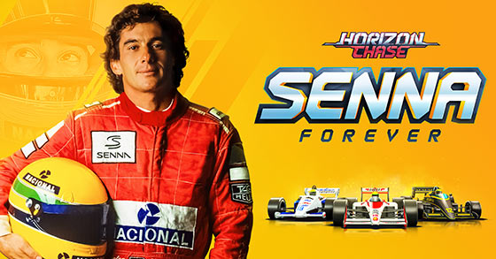 the retro-like arcade racing game horizon chase has just released its senna forever expansion for pc mobile and consoles