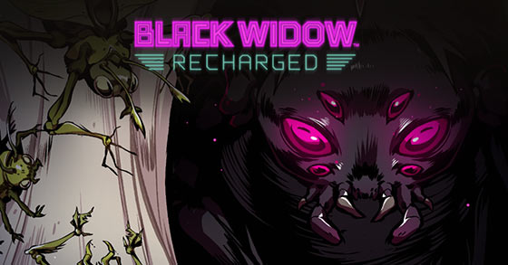 the retro-like twin-stick arcade shooter black widow recharged is coming to pc and consoles today
