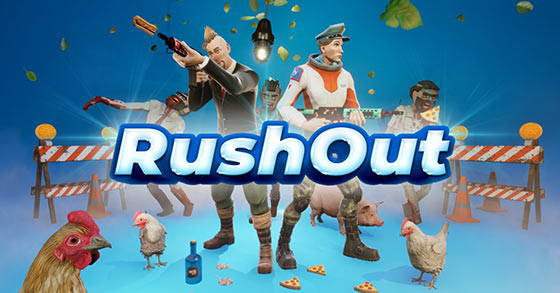 the wacky physics-based shooter platformer rushout is coming to pc via steam in early 2022