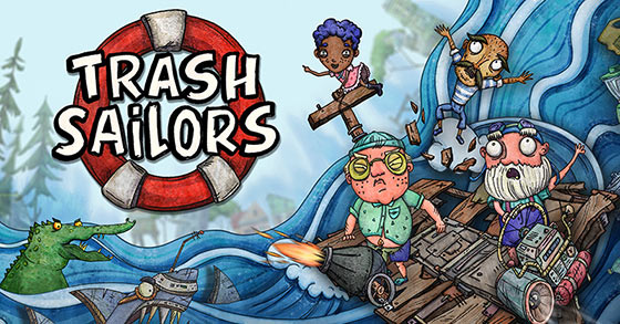 the crazy co-op hand-drawn sailing action game trash sailors is coming to pc on december 16th 2021