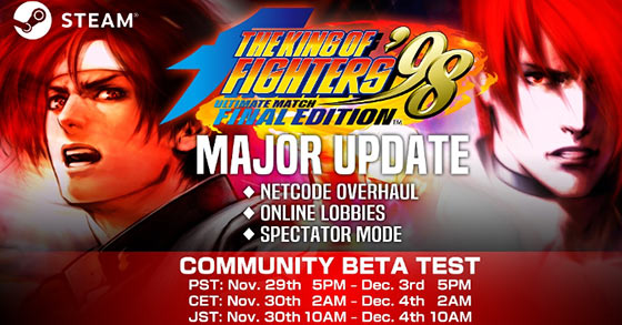 the king of fighters 98 ultimate match final edition is going to release a major update for pc via steam this winter 2021