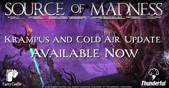 the lovecraftian-inspired action-roguelite source of madness has just released its krampus and cold air contant update