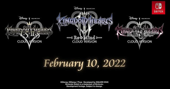 four kingdom hearts titles is coming to the nintendo switch via cloud on february 10th 2022