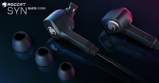 roccats syn buds core gaming earbuds is now available for purchase