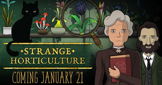 the occult-themed puzzle adventure game strange horticulture is coming to pc on january 21st 2022